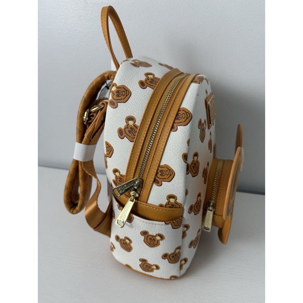 RARE! NEW WITH‎ TAGS! Loungefly Disney Parks Mickey Mouse Waffle Mini Backpack! - Picture 9 of 12